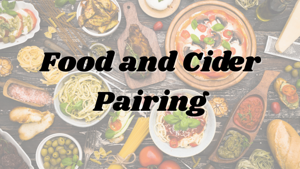 Home food and cider pairing creating tiny joys